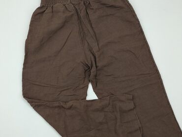 brązowa zamszowa spódnice: Spodnie materiałowe, H&M, S, stan - Bardzo dobry