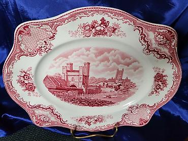 Ostali antikviteti: Servirni tanjir 1930g+ Johnson Brothers Old Britain Castels,Engleska — 5