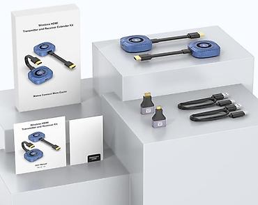 hdmi удлинитель: Беспроводной HDMI-удлинитель 50 м, 4K Комплект передатчик — 4