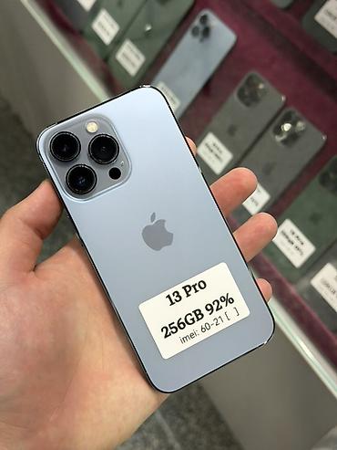 iphone duo: IPhone 13 Pro, Б/у, 256 ГБ, Sierra Blue, Защитное стекло, Чехол, Кабель, В рассрочку, 92 % — 1