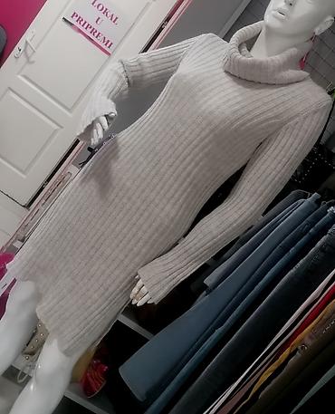 Haljine: Pleteni džemper-haljina sa rol kragnom - Model: ravnog kroja, do — 9