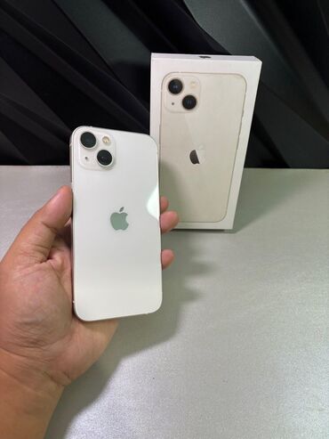 Apple iPhone: IPhone 13, 128 GB, Ağ, Zəmanət, Face ID, Sənədlərlə