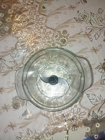 Şüşə doğrayıcı qabı və bıçaq komplekti - Material: qalın, şəffaf şüşə