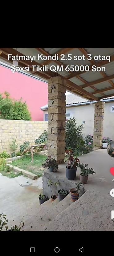 nzs qesebesinde 3 otaqli ev type 1: Fatmayı kəndində şəxsi tikili həyət evi. - Torpaq: 2.5 sot - Otaq — 2