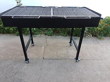 Sve za roštilj: Roštilj na ćumur sa rešetkom od čeličnih cevi - Konstrukcija: metalno — 8