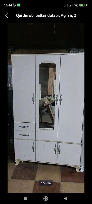 dolab sifarisi: Yeni, 3 qapılı, Güzgülü, Bej, Açılan, Düz dolab — 6