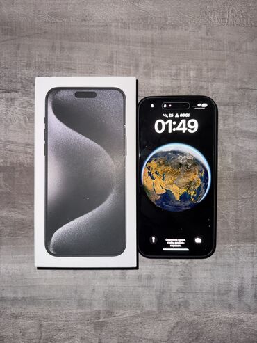 Apple iPhone: IPhone 15 Pro Max, Б/у, 256 ГБ, Черный, Коробка, 90 %