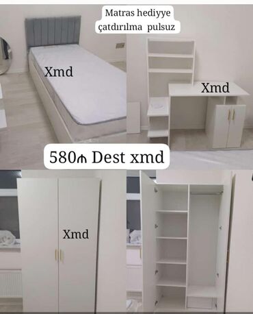 Çarpayılar: Uşaq/yeniyetmə otağı üçün dəst Dəst tərkibi: - Tək nəfərlik çarpayı