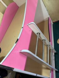 трёх ярусные кровати: Балдар үчүн эки ярустуу, Колдонулган, Башка материал, түсү - Ак