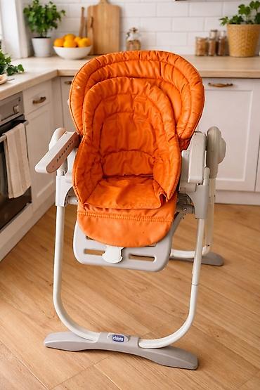соски chicco: Стульчик для кормления, Б/у, Chicco, Пластик, цвет - Оранжевый, Самовывоз — 1