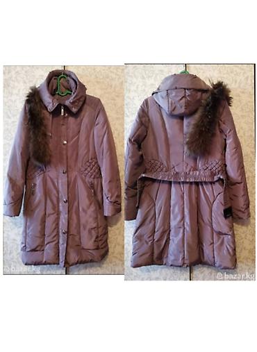 Пуховик, По колено, С поясом, С капюшоном, 3XL