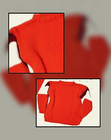 cari: Džemper novi ručno pleteni vel 2XL. Obim grudi 106 cm, dužina 58 cm — 1