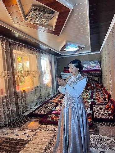 Личные вещи: Платье на кыз узатуу, XL, С поясом, Б/у, цвет - Серебристый — 4