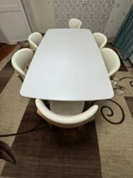 кресло для стола: Конок бөлмөсү үчүн үстөл жана отургуч, Жаңы, түсү - Ак