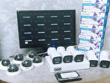 Videokameralar: Monitor HP 20 ekran. DVR Hiwatc 16 çıxışlidir Telefondan izleme 11