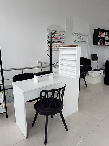 plastik rəf: Düz masa, Siyirməsiz, Polkalı, Sadə laminat, Kredit yoxdur — 4
