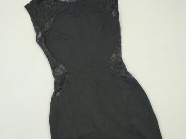 czarna sukienki z rozcięciem na nodze: Dress, S (EU 36), condition - Very good