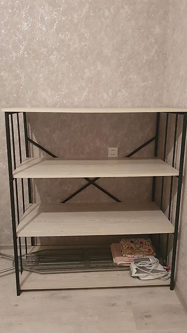 Salon, tibbi mebel: Loft üslubunda metal karkaslı çoxsəviyyəli rəf - Dizayn: Qara metal — 1