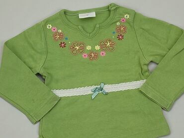 zielona bluzka z falbanką: Blouse, 6-9 months, condition - Good
