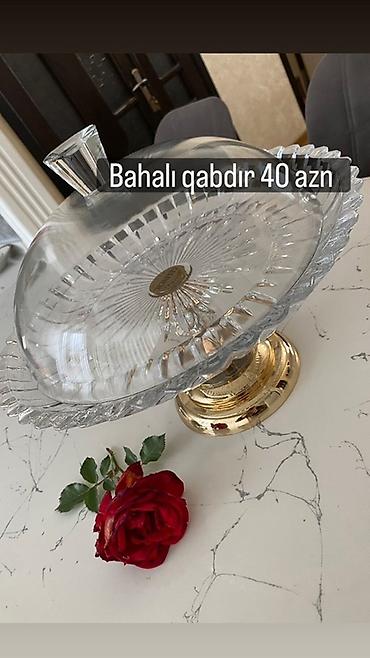 lay lay matras: Şüşə meyvə/şirniyyat qabı – zərif dizaynlı - Material: qalın şəffaf — 1