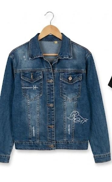 Kurtkalar: Cins gödəkcə - Material: klassik mavi denim, yüngül solğun/washed — 1