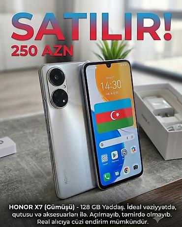 x7 makro: Honor X7, 128 GB, rəng - Gümüşü — 1