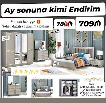 Yataq dəsti yep yeni Taxt dolab termo tumba daxildir 709 azn rəng