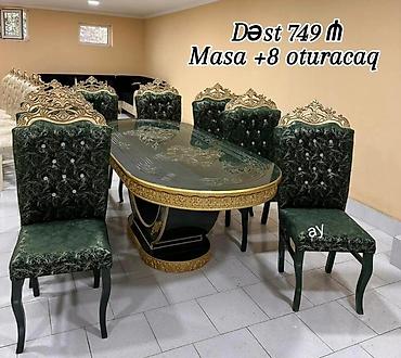 Qonaq otağı üçün, Yeni, Açılan, Dördbucaq masa, 8 stul lalafo.az -da Qonaq otağı üçün, Yeni, Açılan, Dördbucaq masa, 8 stul