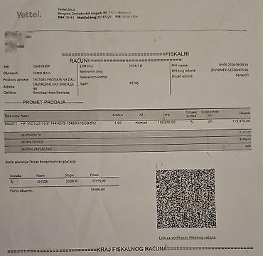 HP: NOV neotpakovan gejming laptop HP Victus 15-fa2002nm, extra snižena — 10