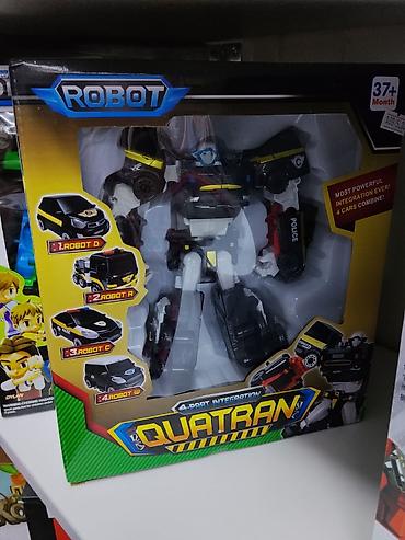Игрушки: Игровой набор «Robot Quatran» — трансформер с интеграцией из 4 машин — 1