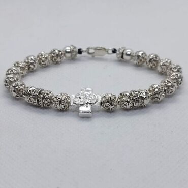 Narukvice: Konac narukvica, Handmade, Materijal: Perlice, Srebro — 9