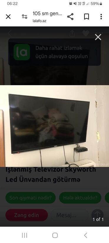 azeri sekis: İşlənmiş Televizor Samsung Led 43" FHD (1920x1080), Ünvandan götürmə