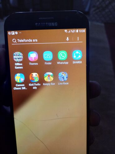 oneplus 7 pro: Samsung Galaxy A7 2017, 32 GB, rəng - Qara, Qırıq, Sensor, Barmaq izi