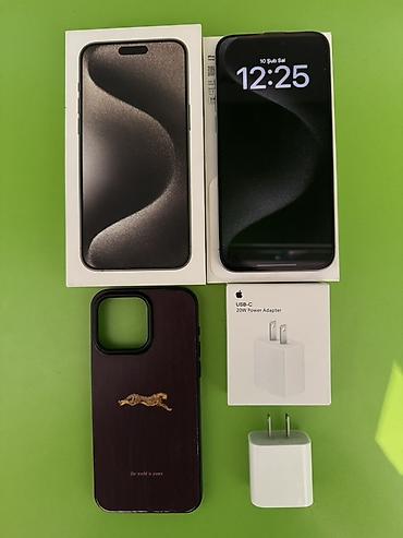 Apple iPhone: IPhone 15 Pro Max, 256 GB, Natural Titanium, Simsiz şarj, Face ID, Sənədlərlə — 2