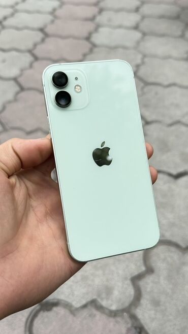 телефон 12 айфон: IPhone 12, Колдонулган, 64 ГБ, Жашыл, Каптама, 77 %