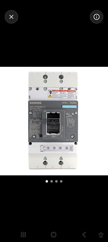 kəsici alətlər: Siemens Elektrik avtomat, 3 faza — 1