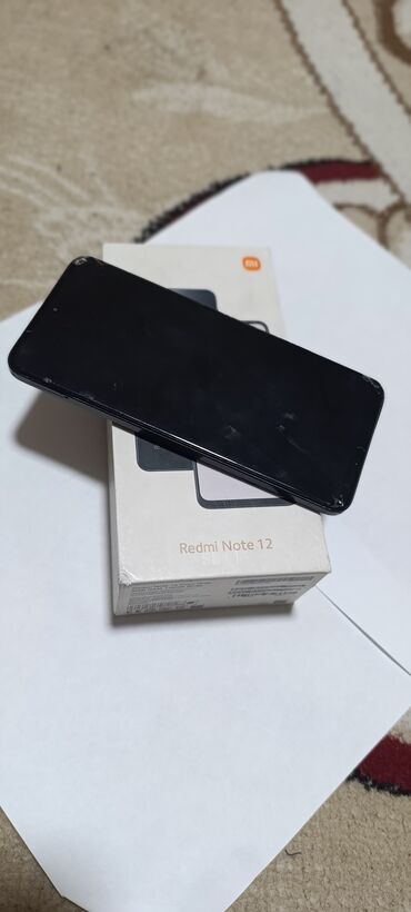 сниму швейный цех: Redmi, Redmi Note 12, Колдонулган, 128 ГБ, түсү - Кара, 2 SIM