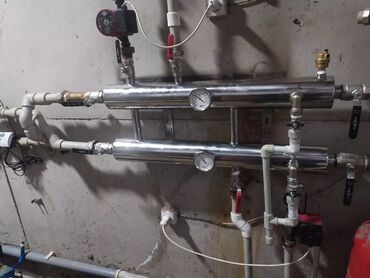 Монтаж и замена сантехники: Коллектор для теплого пола с расходомерами и циркуляционным насосом — 21