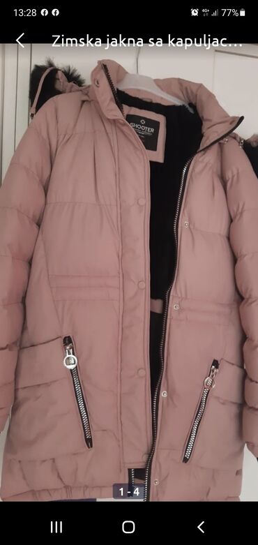 zimske jakne za punije žene: S (EU 36), Jednobojni, Sa postavom