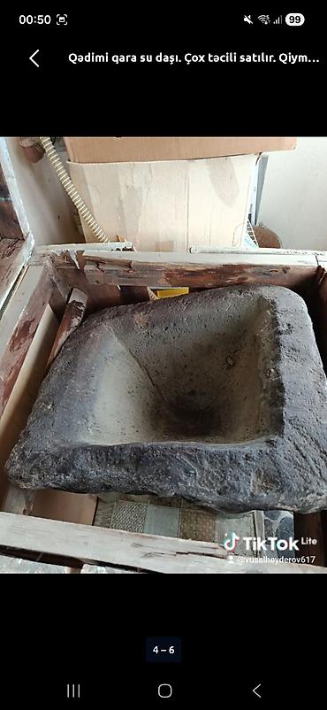 cen su: Məhsul: Qədimi “qara su daşı” (daş quyu/ovdan tipli hovacaq) Təsvir — 4
