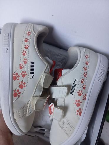 Детская обувь: Цвет - Белый Кроссовки, Puma, Размер: 29, Унисекс — 1