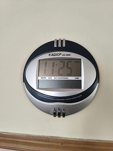 Часы для дома: Настенные электронные часы Kadio KD-3806 - Большой LCD-дисплей с — 2