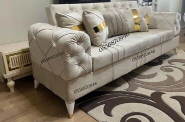 Sifarişlə divanlar: Divan, Qonaq otağı üçün, Parça, Bazalı, Açılan — 10