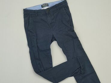 białe spodnie na gumce: Material trousers, H&M, 11 years, 146, condition - Good