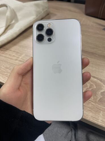 купить айфон 12 мини в бишкеке: IPhone 12 Pro, Б/у, 256 ГБ, Белый, Защитное стекло, 88 %