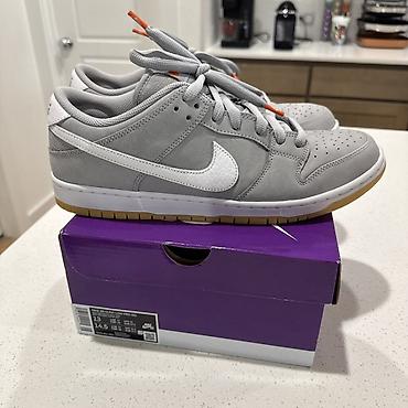 Krasofkalar və idman ayaqqabıları: Nike SB Dunk Low Pro ISO – boz rəngli skeytbord krossovkası - Model — 3