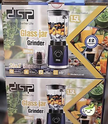 Blenderlər: DSP 2-in-1 blender və üyüdücü - Şüşə qab: 1.5 litr tutum - Üyüdücü — 1