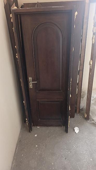 qozu: Təbii ağacdan hazırlanmış qapılar dəsti - Material: bərk ağac (tünd — 4