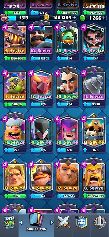 clash royale hesab satışı: Clash Royale hesabı satılır – yüksək trofeyli və zəngin kolleksiya - — 5