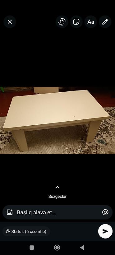 isci stol: Düz masa, Açılmayan, Təkərsiz, Laminat, Zəmanətsiz — 1